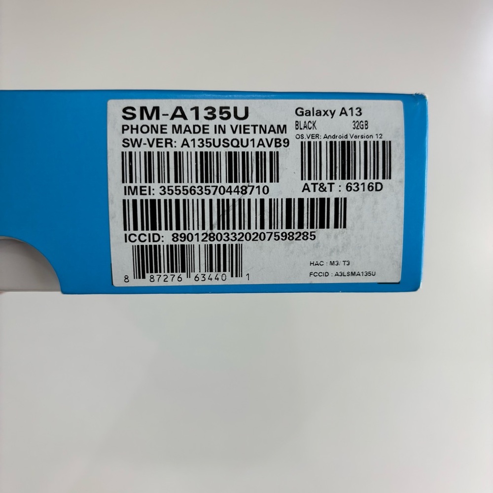 NWT galaxy a13 SM-A135U black 32gb sealed in box locked Att network - Picture 13 of 14